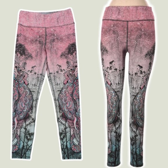 Evolution And Creation Active Yoga Leggings Sz XS Tribal Print - Picture 1 of 7